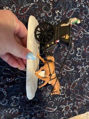 Department 56 Brown Horse and Black Sleigh Holiday Figurine